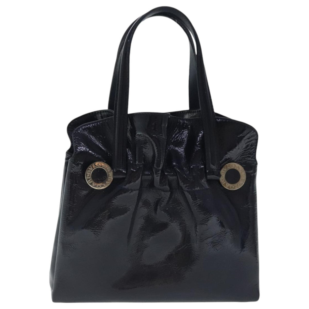 Bvlgari Top Handle Bag Patent leather, NAVY, PATENT_LEATHER, Handbag