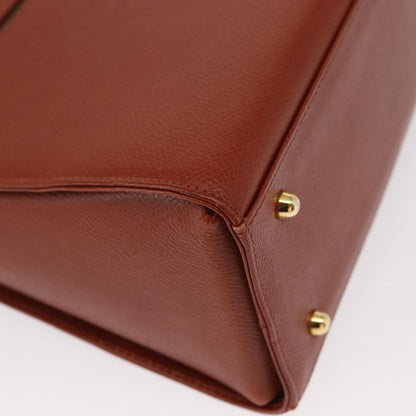 Valentino Garavani Vintage Handbag Leather, BROWN, LEATHER, Handbag