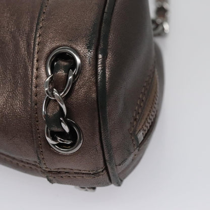 Chanel Lax Tassel Chain Shoulder Bag Leather, BROWN, LEATHER, Shoulder bag