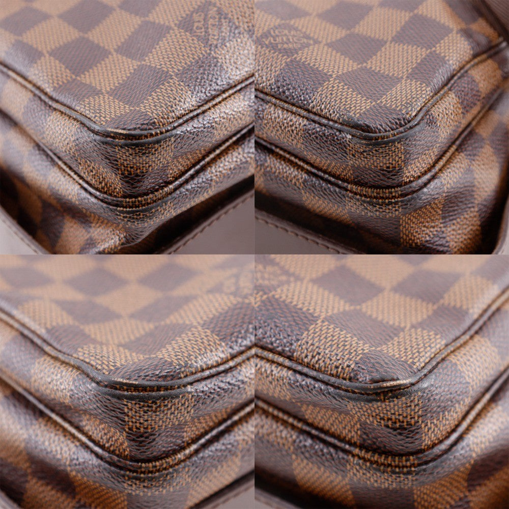 Louis Vuitton Naviglio Handbag Damier, BROWN, CANVAS, Shoulder bag