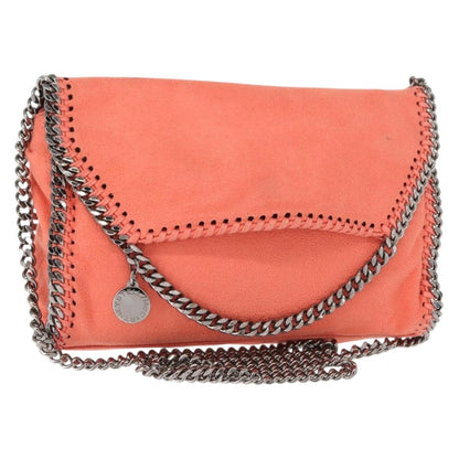 Stella McCartney Falabella Fold Over Flap Crossbody Bag Shaggy Deer, ORANGE, POLYESTER, Shoulder bag