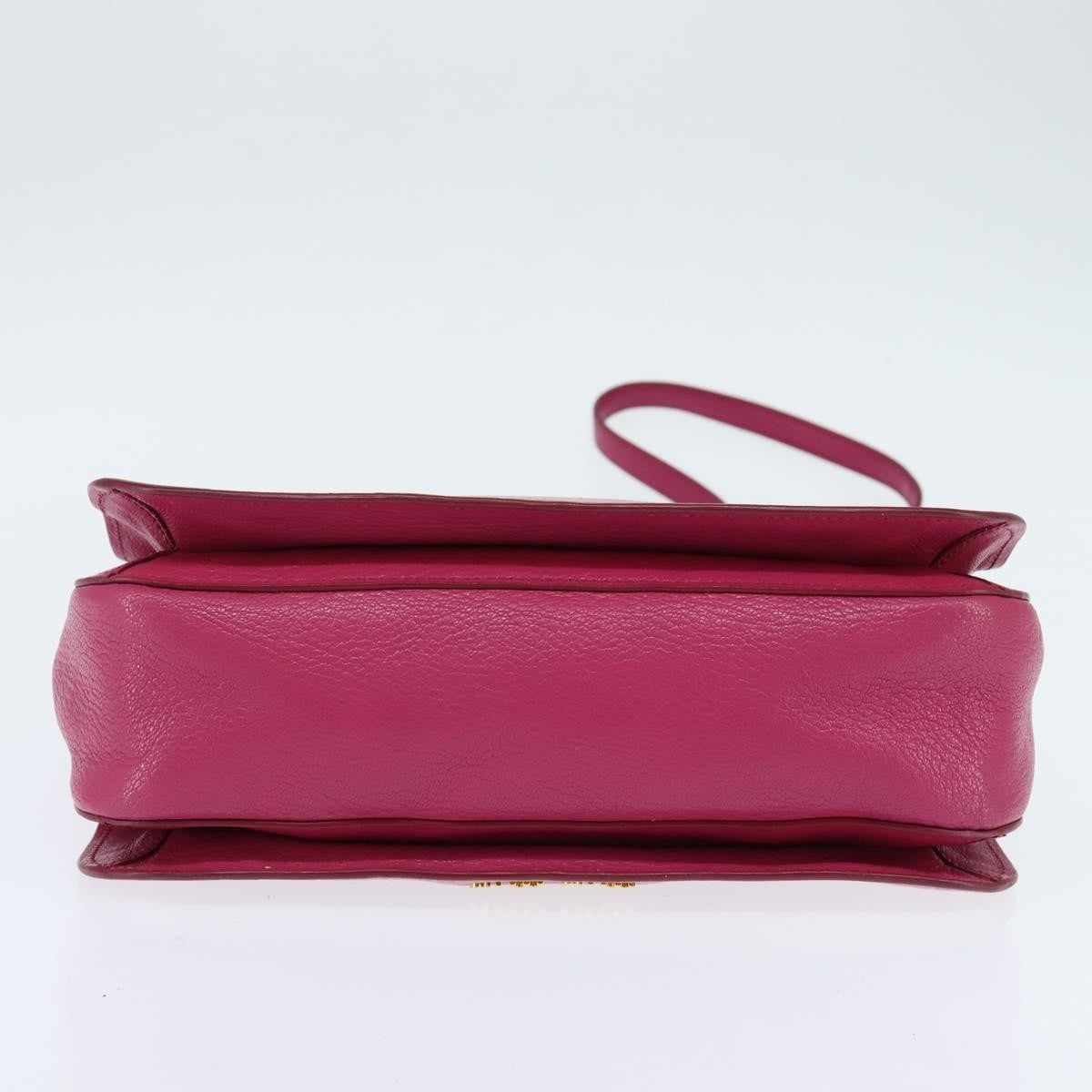 Miu Miu Madras Convertible Lock Tote Leather, PINK, LEATHER, Handbag