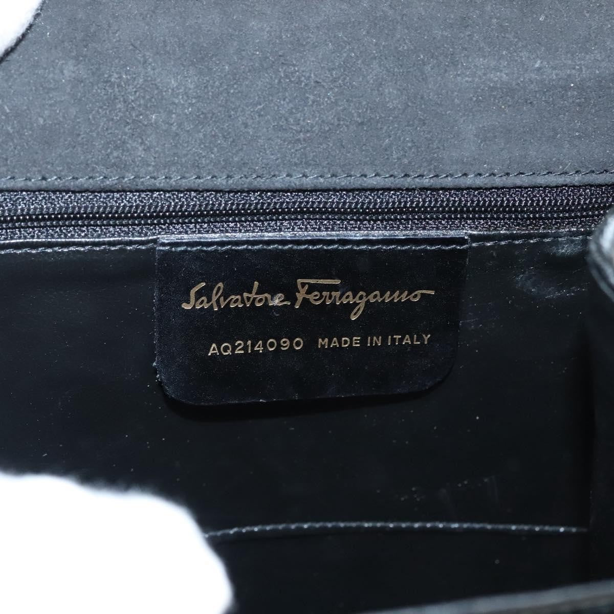 Salvatore Ferragamo Vintage Handbag Patent leather, BLACK, LEATHER, Handbag