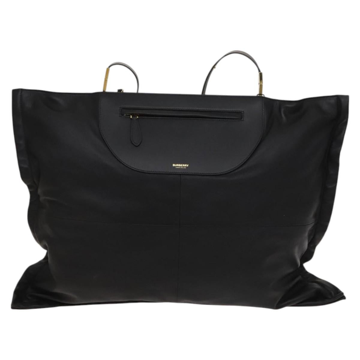 Burberry Vintage Shoulder Bag Leather, BLACK, LEATHER, Shoulder bag