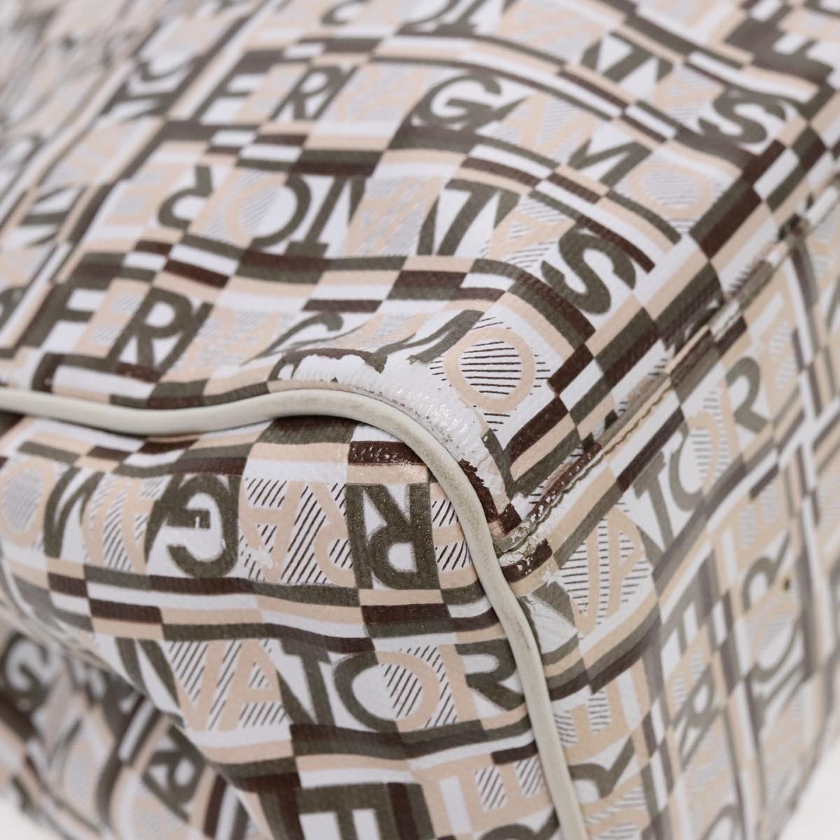 Salvatore Ferragamo Gancini Tote Leather, WHITE, LEATHER, Tote bag