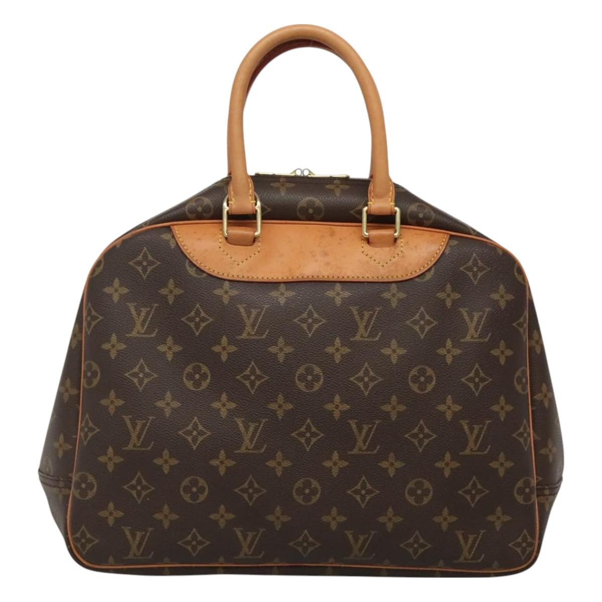 Louis Vuitton Deauville Handbag Monogram Canvas, BROWN, CANVAS, Handbag