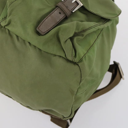 Prada Double Front Pocket Backpack Tessuto, KHAKI, NYLON, Backpack