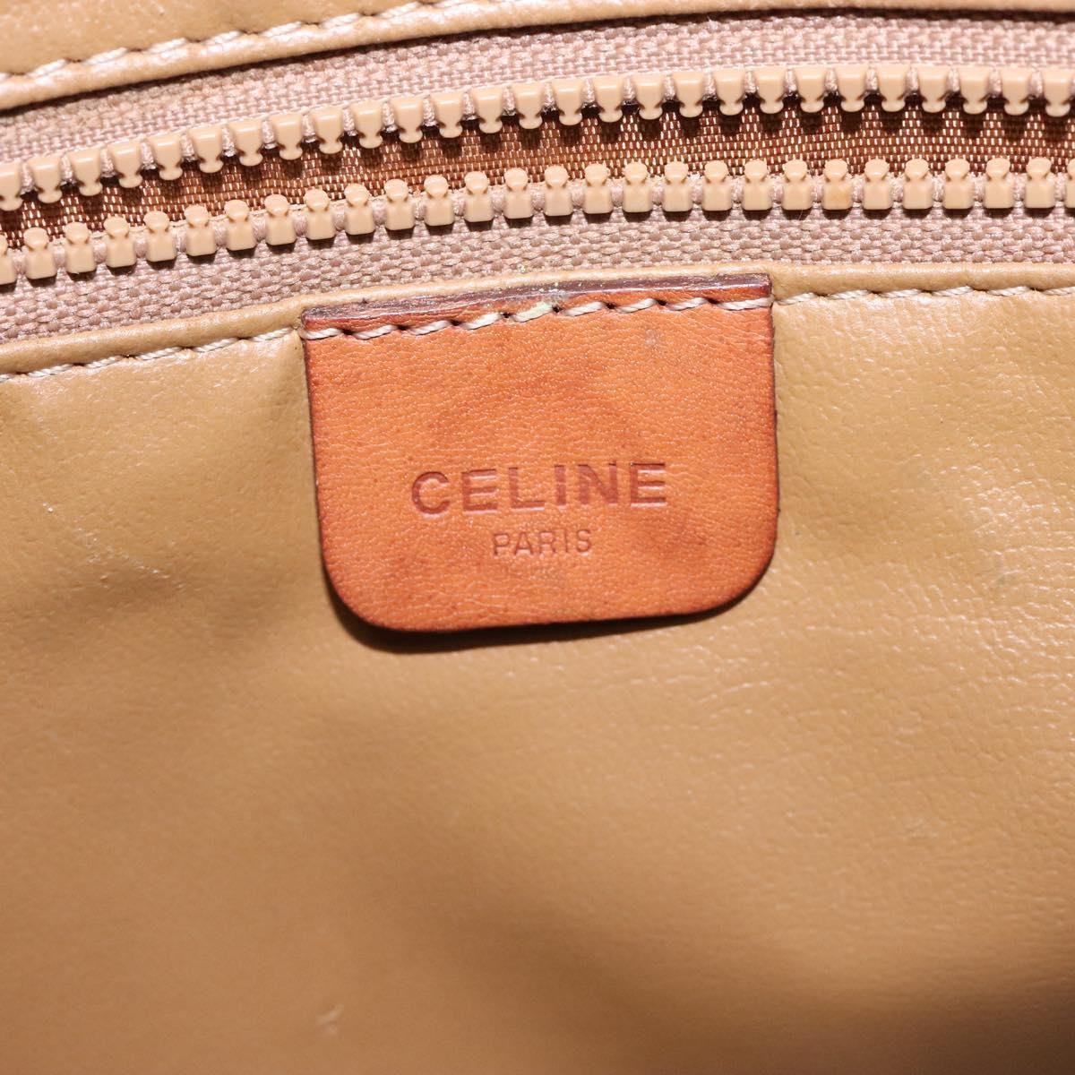 Celine Macadam Pochette Canvas and Leather, BROWN, CANVAS, Clutche & pouche