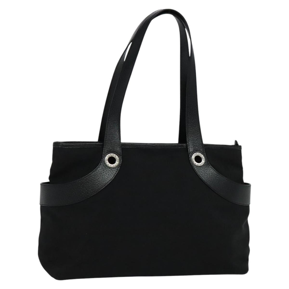 Bvlgari Logomania Tote bag Canvas, BLACK, CANVAS, Tote bag