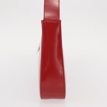 Salvatore Ferragamo Gancini Shoulder Bag Leather, RED, PATENT_LEATHER, Shoulder bag