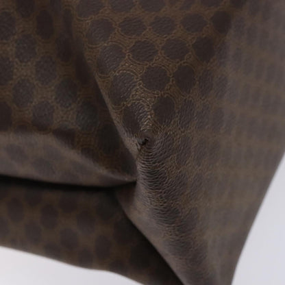 Celine Vintage Macadam Handbag Leather, BROWN, PVC,Leather,Canvas, Handbag