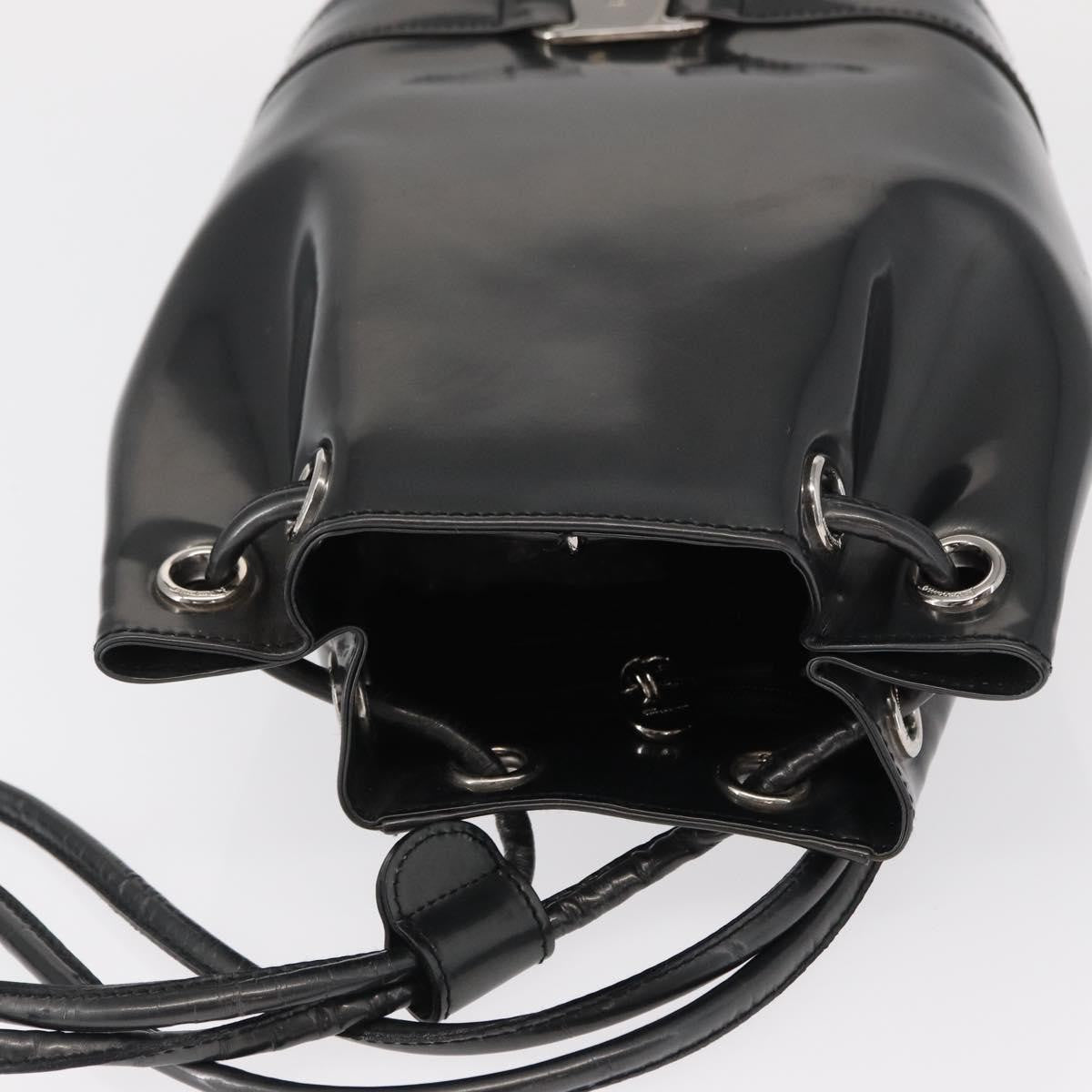 Salvatore Ferragamo Vala Backpack Leather, BLACK, LEATHER, Backpack