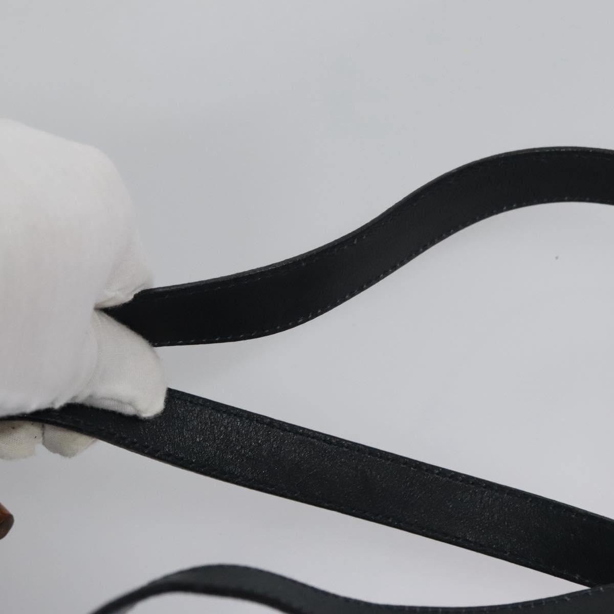 Gucci Vintage Bamboo Backpack Leather, BLACK, LEATHER, Backpack