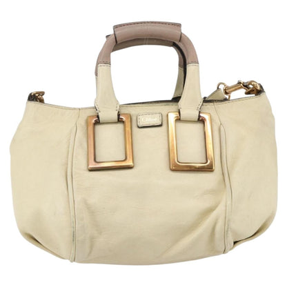 Chloe Ethel Handbag Leather, WHITE, LEATHER, Handbag