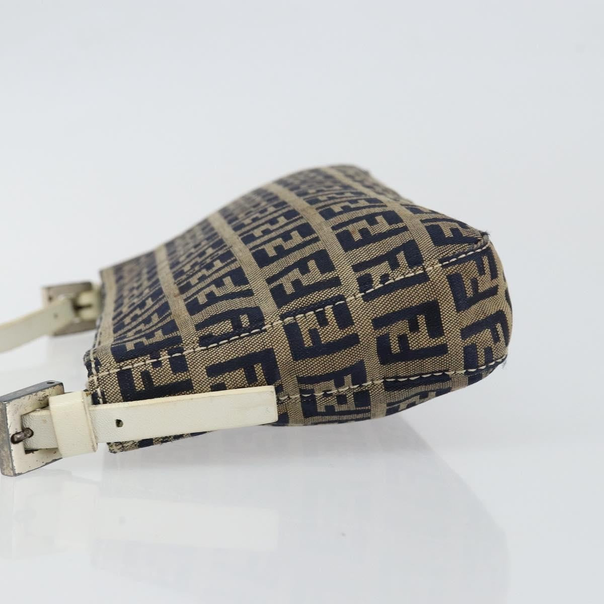 Fendi Pochette Shoulder Bag Zucchino Canvas, NAVY, CANVAS, Clutche & pouche