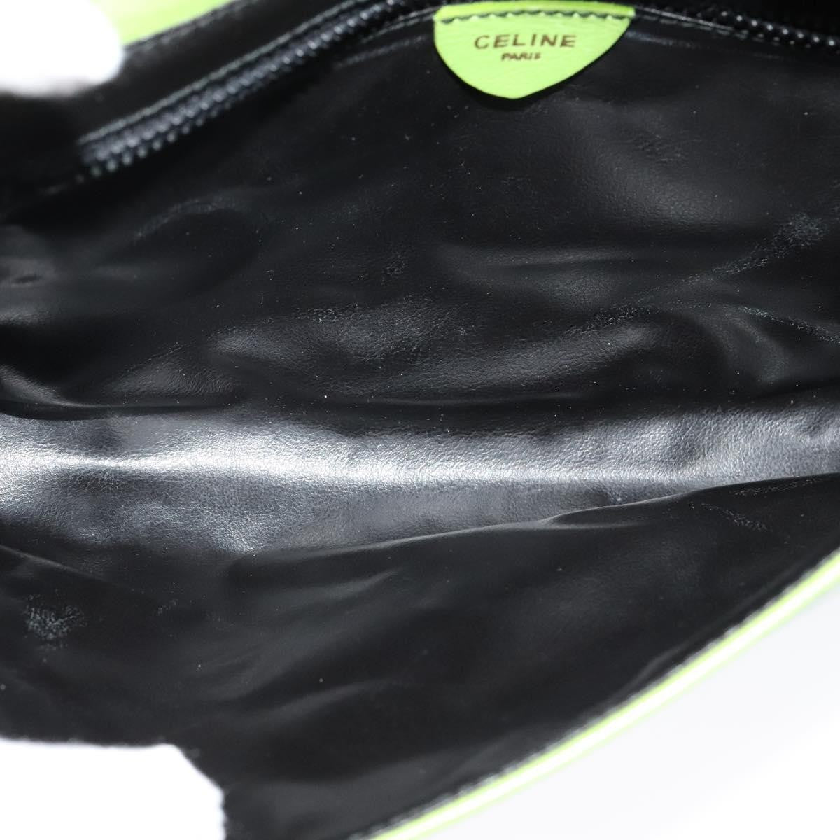 Celine Flap Shoulder Bag Leather, GREEN, LEATHER, Shoulder bag