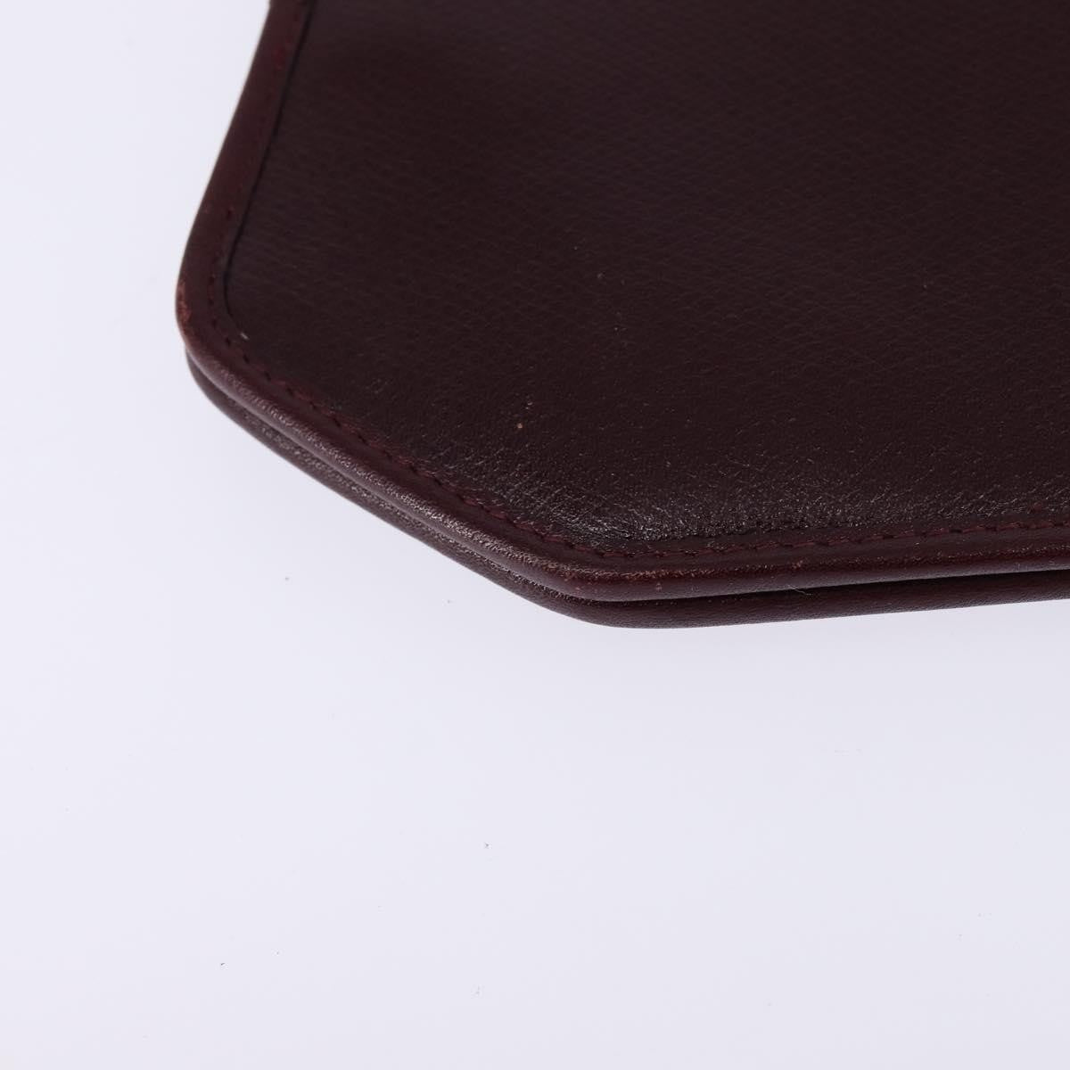 Christian Dior Flap chain Shoulder bag Leather, BURGUNDY, LEATHER, Shoulder bag