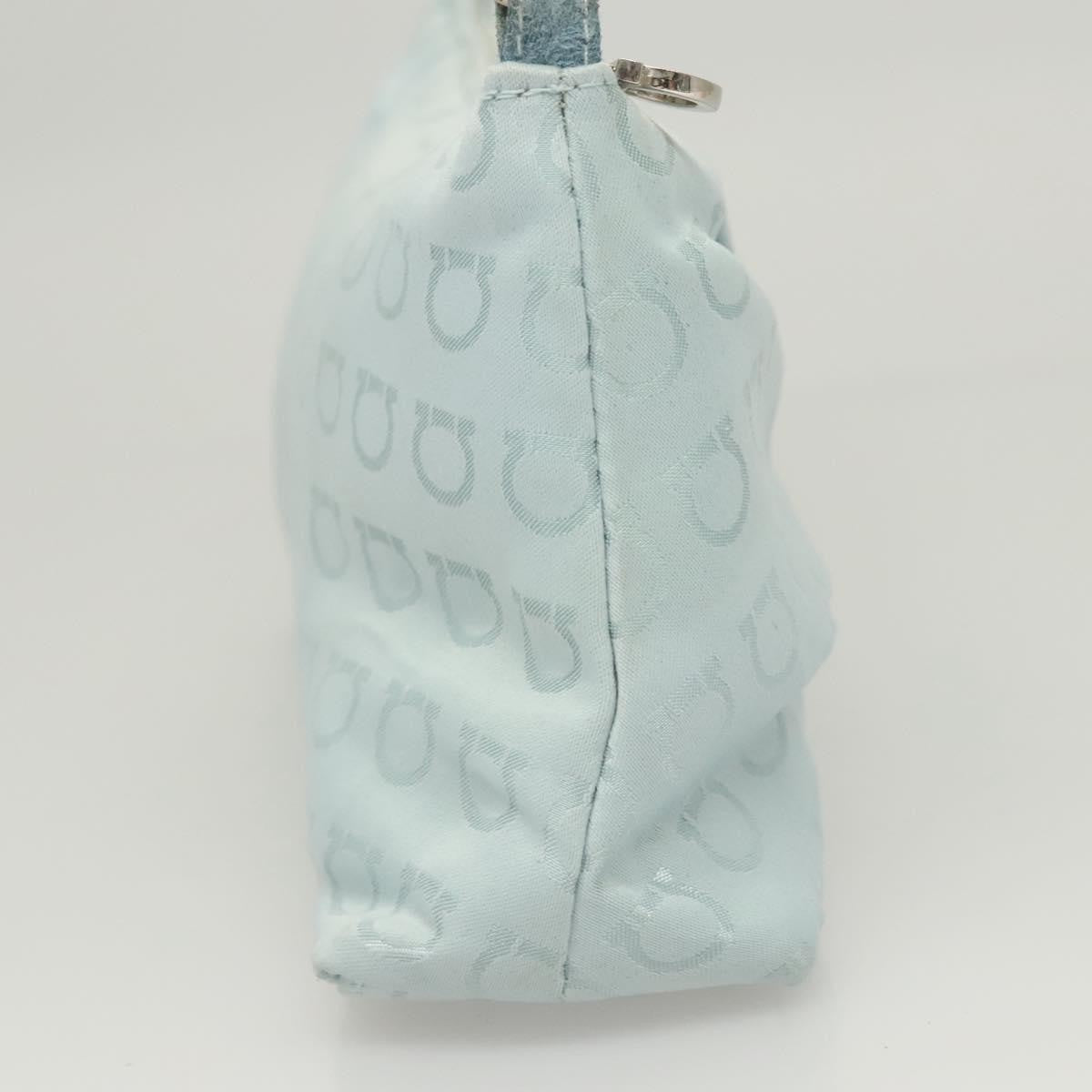 Salvatore Ferragamo Vintage Gancini Pochette Nylon, BLUE, NYLON, Clutche & pouche