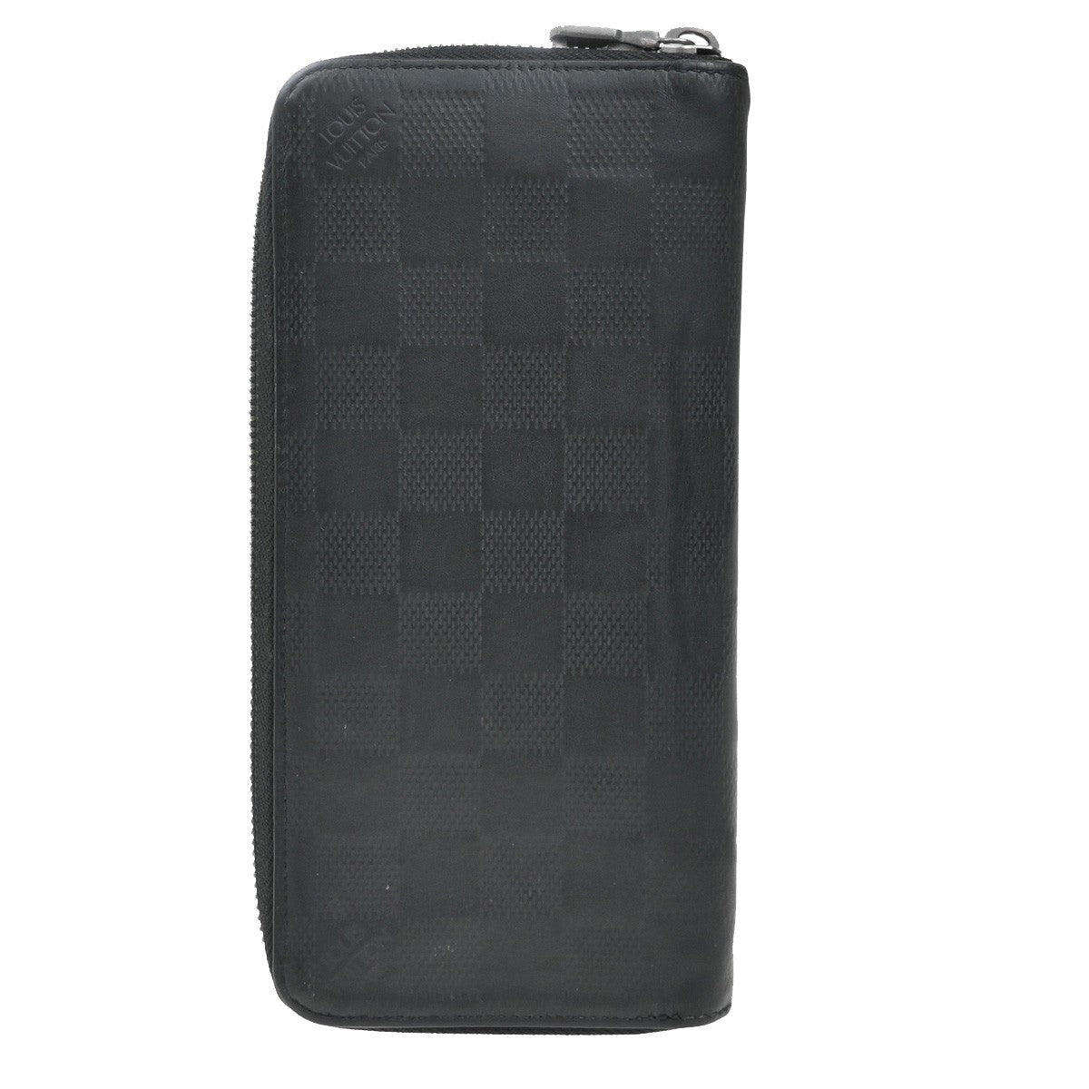 Louis Vuitton Zippy wallet vertical Damier Infini Leather, BLACK, LEATHER, Wallets