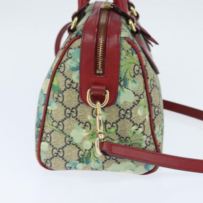 Gucci Convertible Boston Bag Blooms Print GG Coated Canvas, BEIGE, CANVAS, Handbag