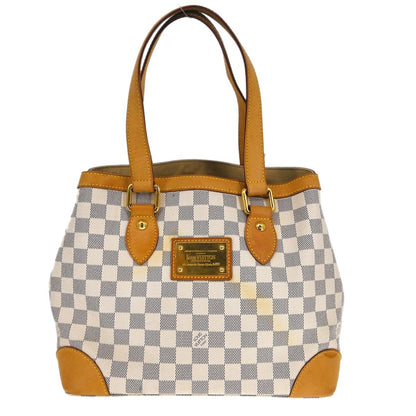 Louis Vuitton Hampstead Handbag Damier, White, Canvas, Tote Bag