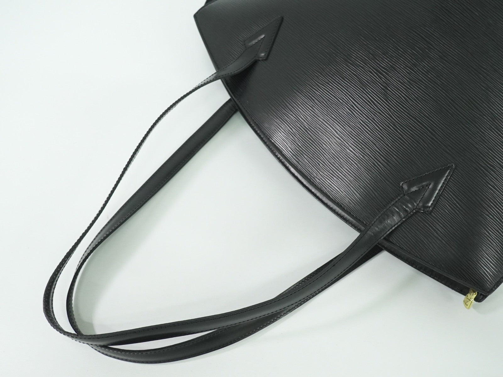 Louis Vuitton Saint Jacques Handbag Epi Leather, BLACK, LEATHER, Tote bag