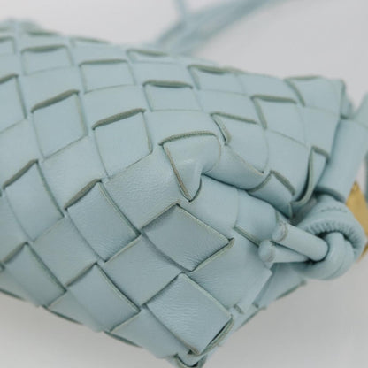 Bottega Veneta Loop Crossbody Bag Intrecciato Nappa, Blue, Leather, Shoulder Bag
