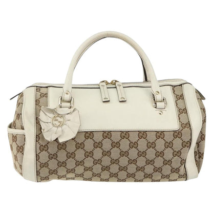 Gucci Trophy Boston Bag GG Canvas, BEIGE, CANVAS, Handbag