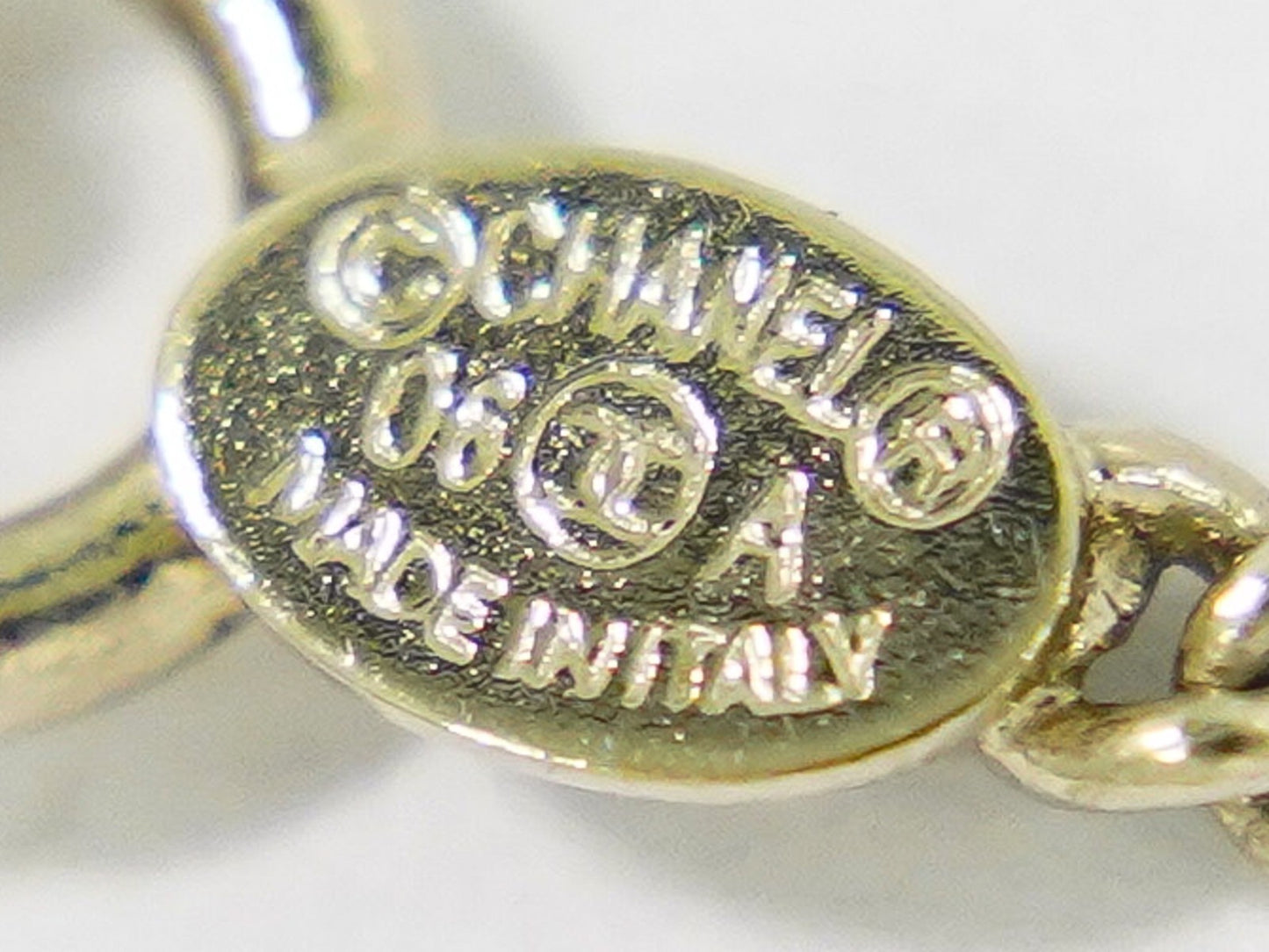 Chanel Vintage CC Pendant Necklace Metal, GOLD, GOLD_PLATED, Necklace