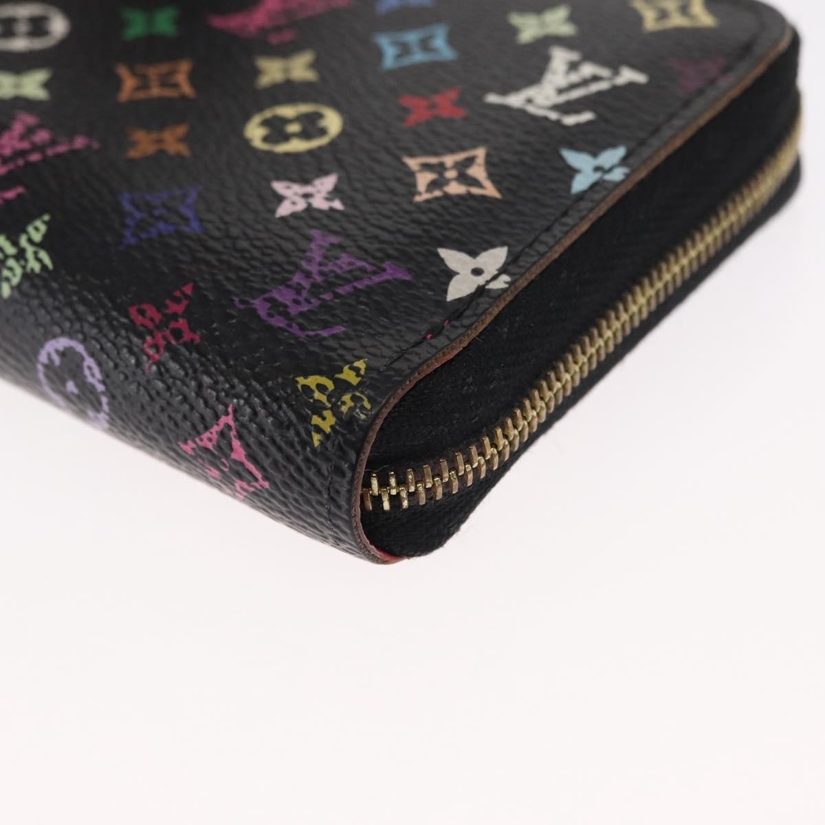 Louis Vuitton Porte-Monnaie Zippy Wallet Monogram Multicolor, BLACK, CANVAS, Wallets