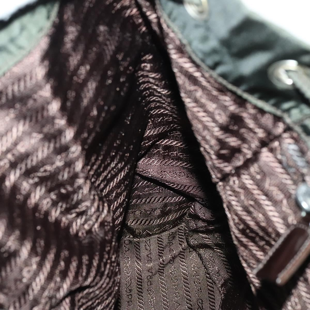 Prada Front Pocket Buckle Backpack Nylon, KHAKI, NYLON, Backpack