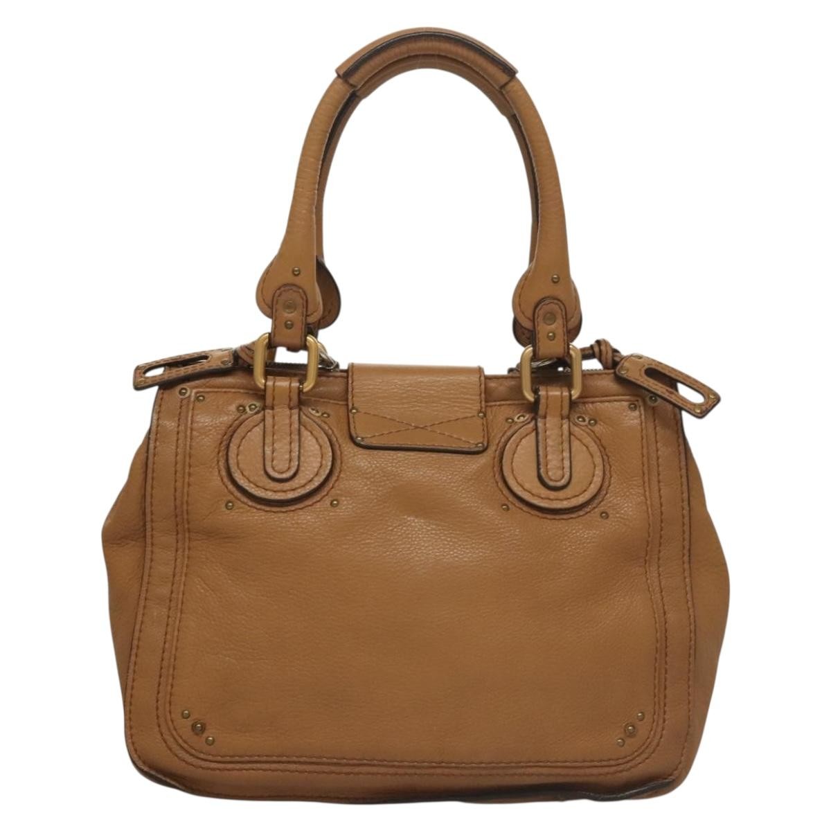 Chloe Paddington Lock Handbag Leather, BROWN, LEATHER, Handbag