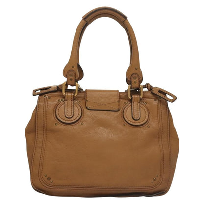 Chloe Paddington Lock Handbag Leather, BROWN, LEATHER, Handbag