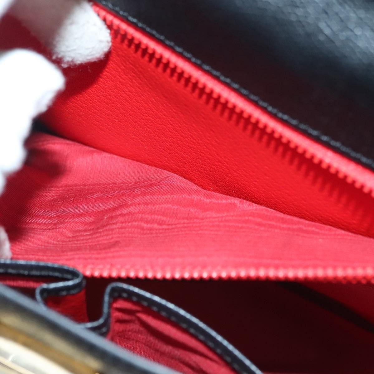 Celine Vintage Convertible Turnlock Top Handle Bag Leather, BLACK, LEATHER, Handbag