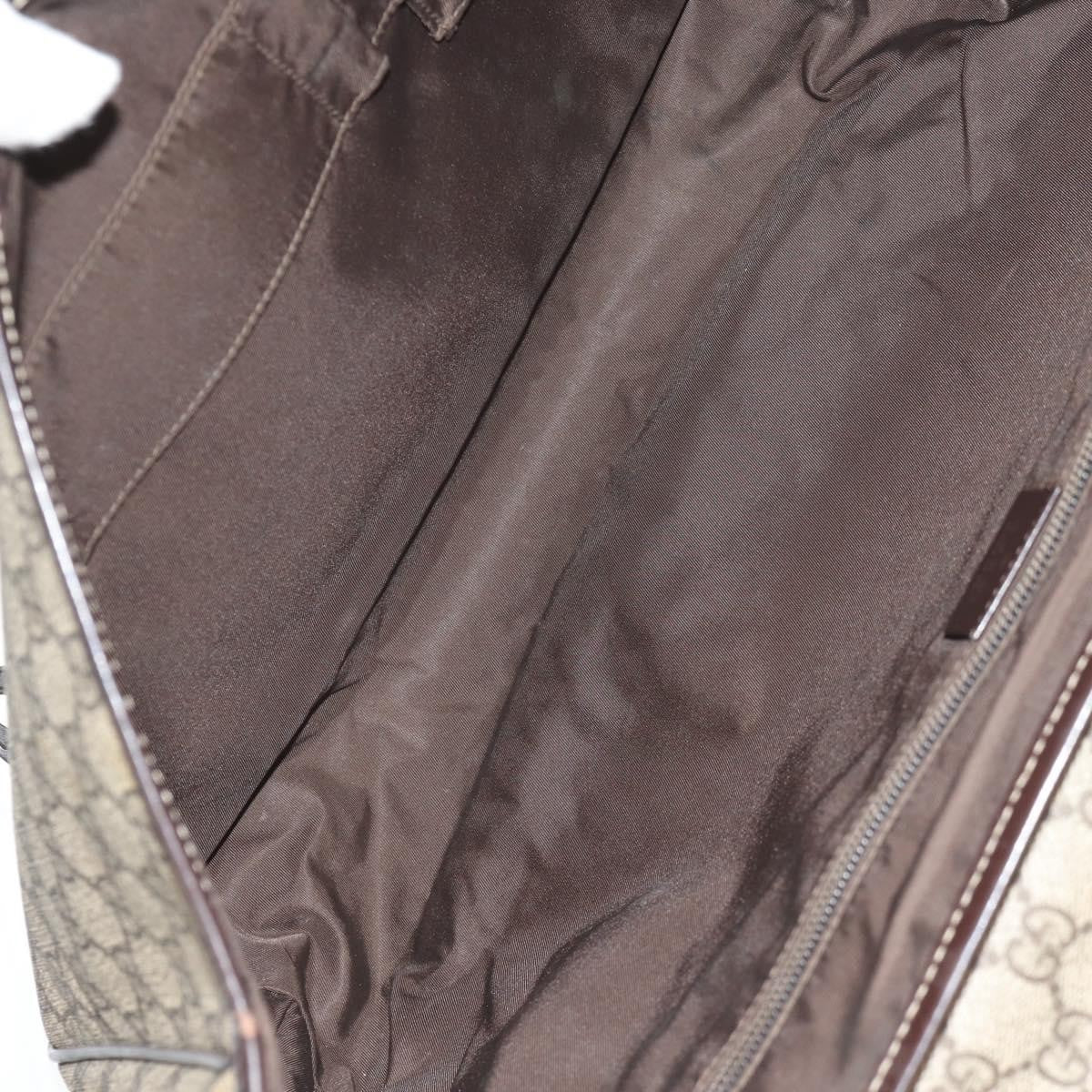 Gucci Interlocking G Messenger Bag GG Coated Canvas, BROWN, PVC, Crossbody bag