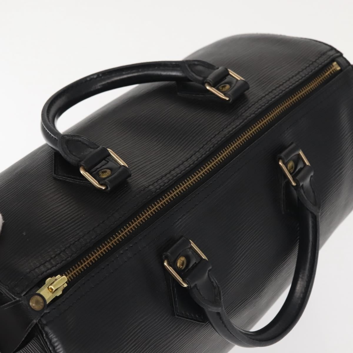 Louis Vuitton Speedy Handbag Epi Leather, BLACK, LEATHER, Handbag