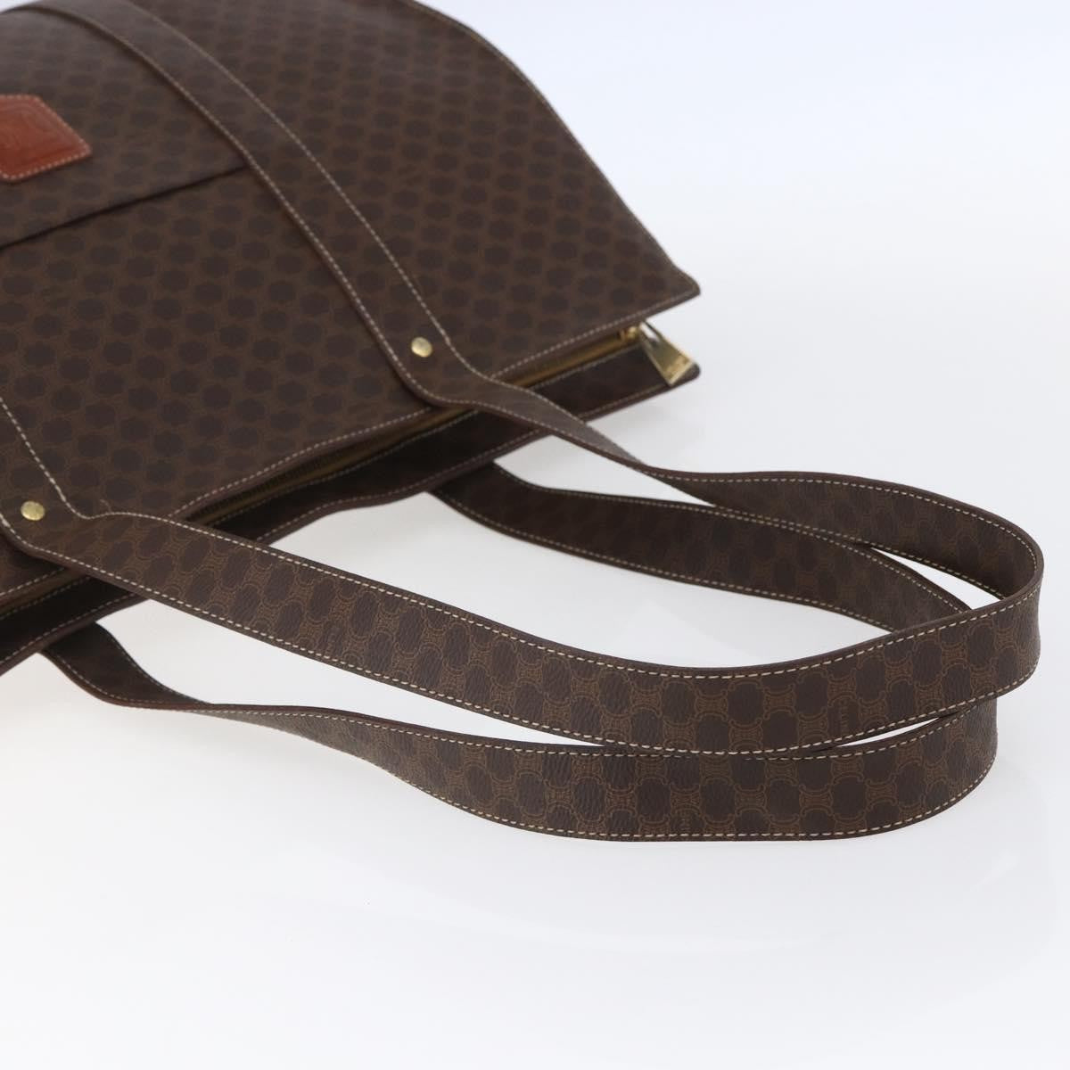 Celine Vintage Macadam Tote bag Canvas and Leather, BROWN, CANVAS, Tote bag