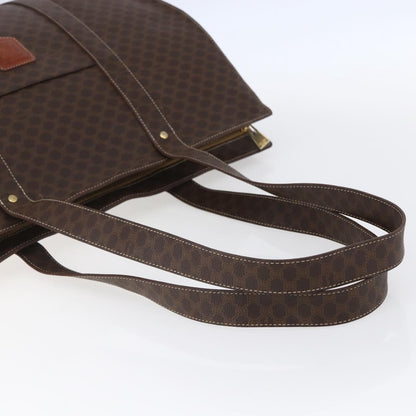 Celine Vintage Macadam Tote bag Canvas and Leather, BROWN, CANVAS, Tote bag