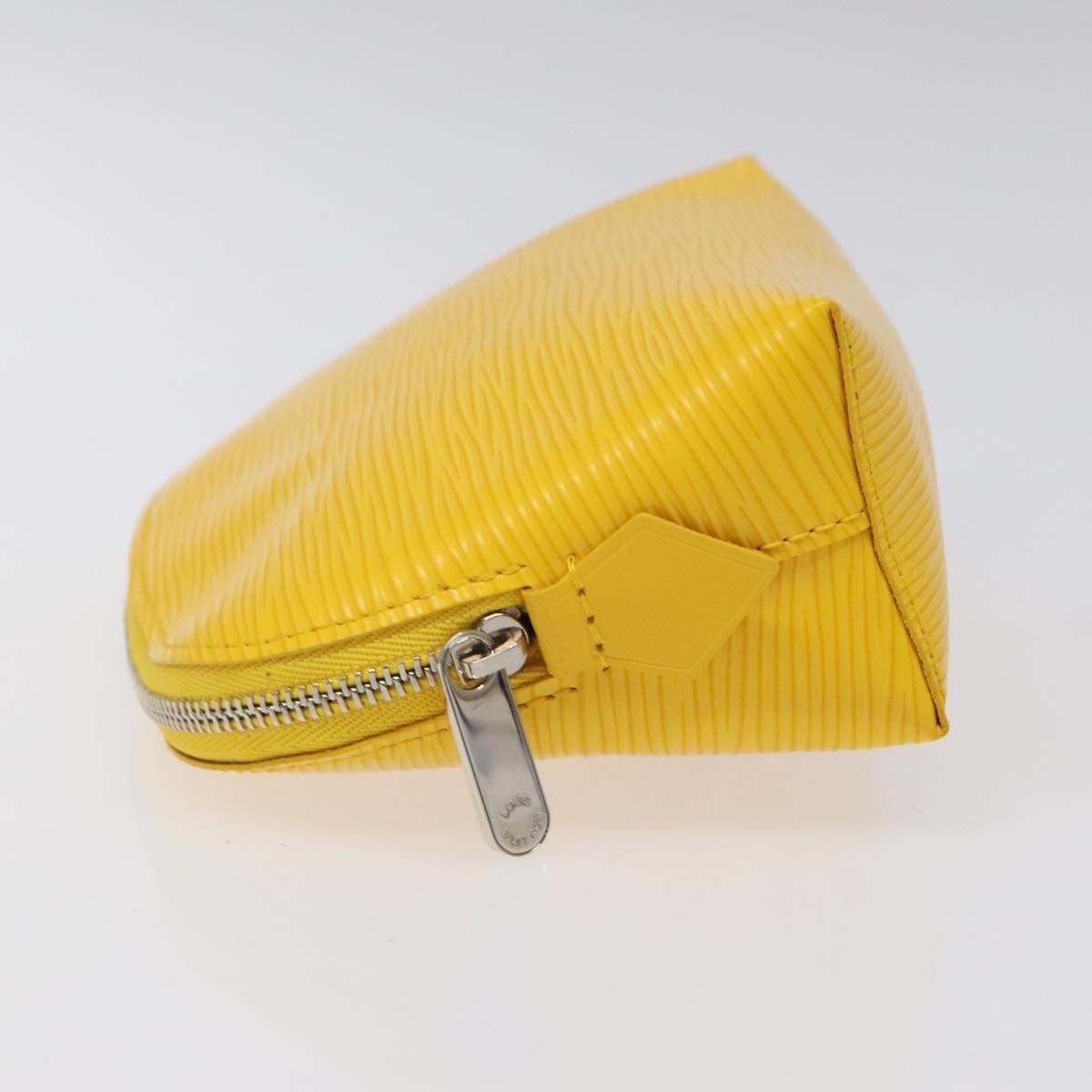 Louis Vuitton Cosmetic Pouch Epi Leather, YELLOW, LEATHER, Toiletry Case