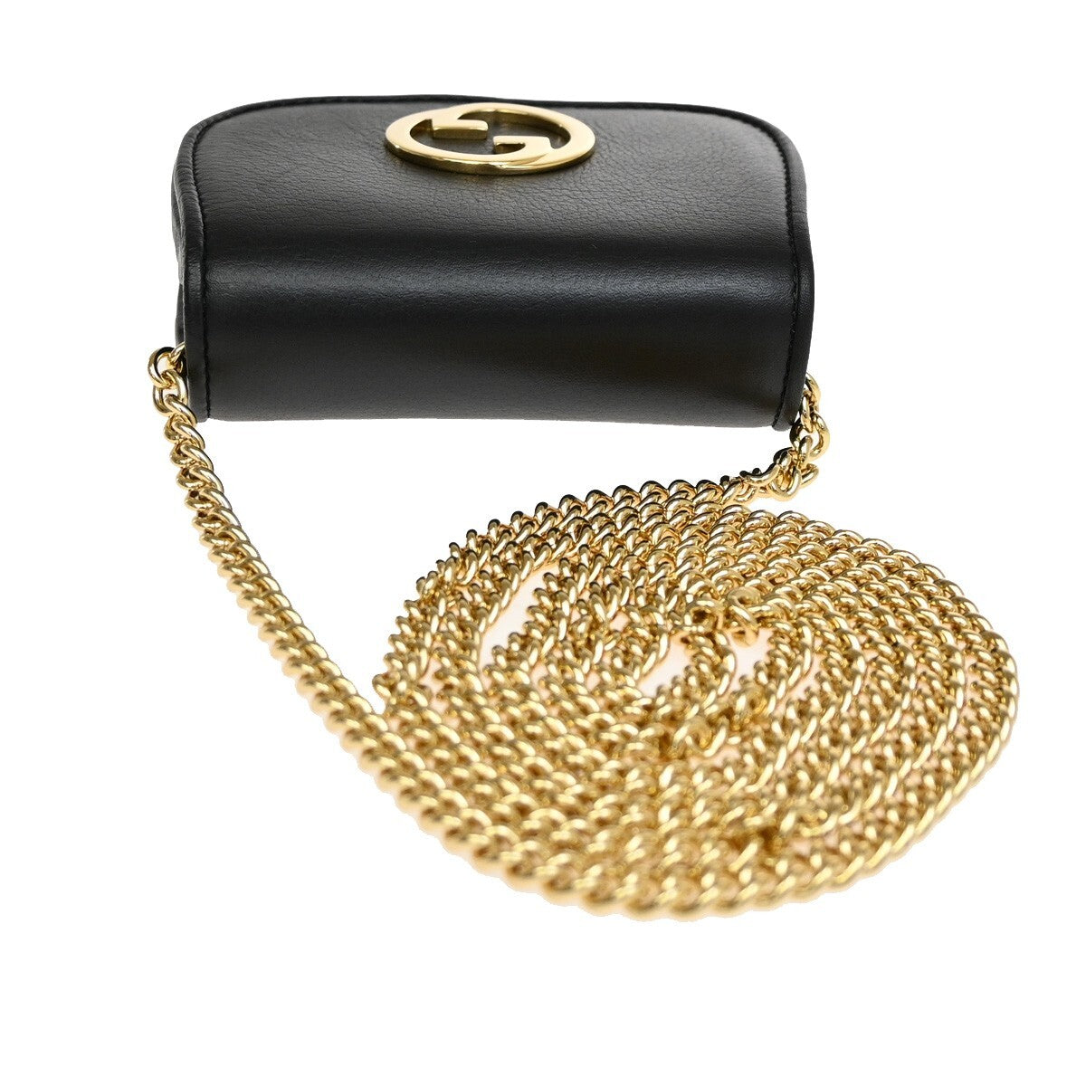 Gucci Blondie NM Wallet on Chain Leather, BLACK, LEATHER, Wallets