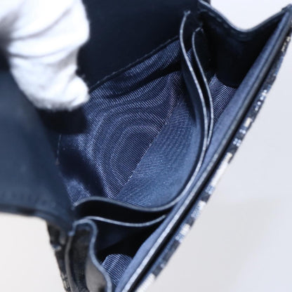 Christian Dior Saddle Card Case Oblique Canvas, NAVY, CANVAS, Card Holders