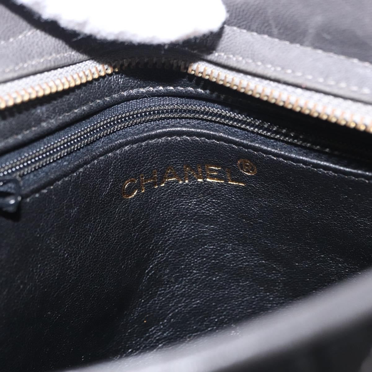 Chanel Vintage Shoulder Bag Satin, GRAY, SATIN, Shoulder bag