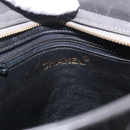 Chanel Vintage Shoulder Bag Satin, GRAY, SATIN, Shoulder bag