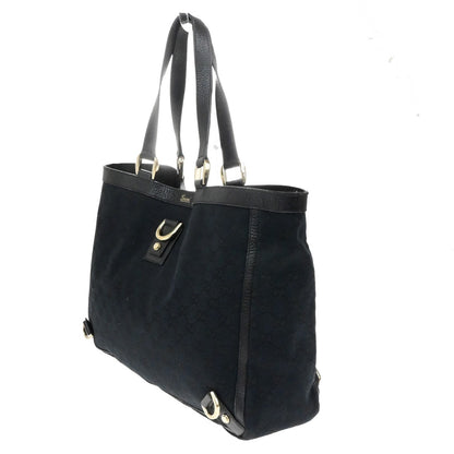 Gucci Abbey D-Ring Tote GG Canvas, BLACK, CANVAS, Tote bag