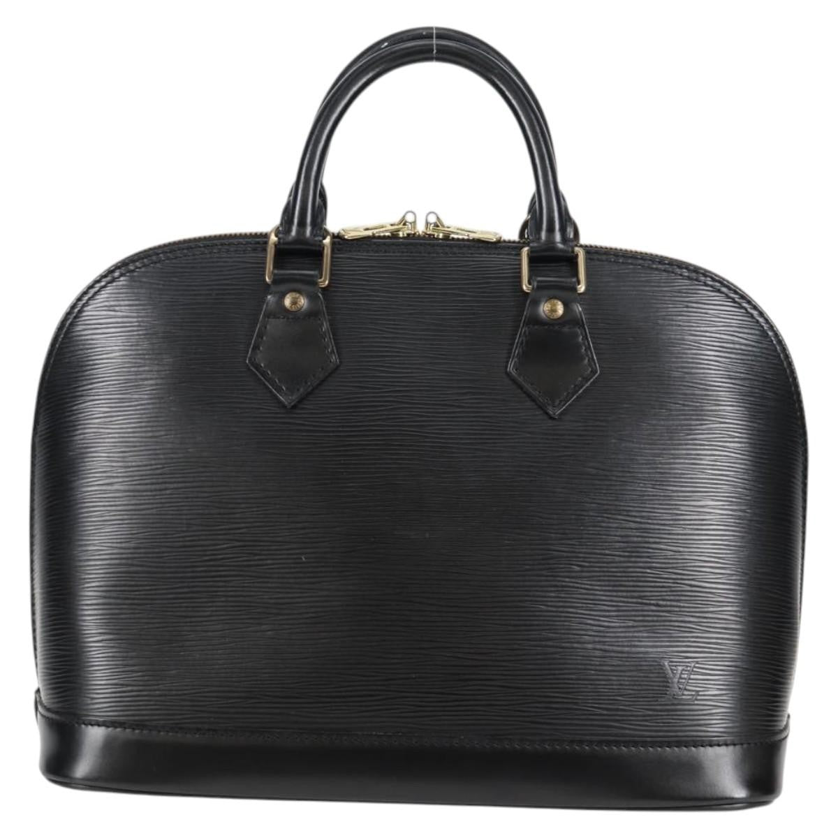 Louis Vuitton Alma Handbag Epi Leather, BLACK, LEATHER, Handbag