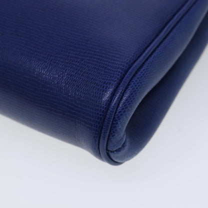 Celine Vintage Circle Logo Crossbody Bag Leather, BLUE, LEATHER, Crossbody bag