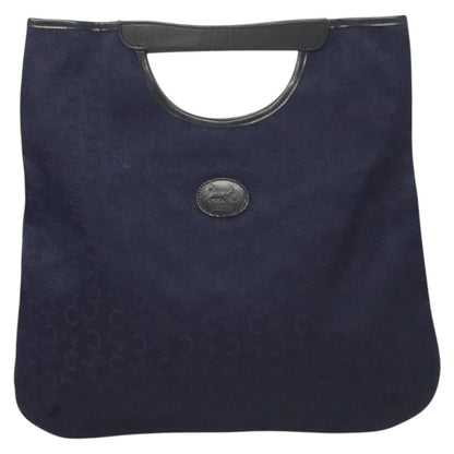 Celine C Sulky Handbag Canvas, NAVY, CANVAS, Handbag