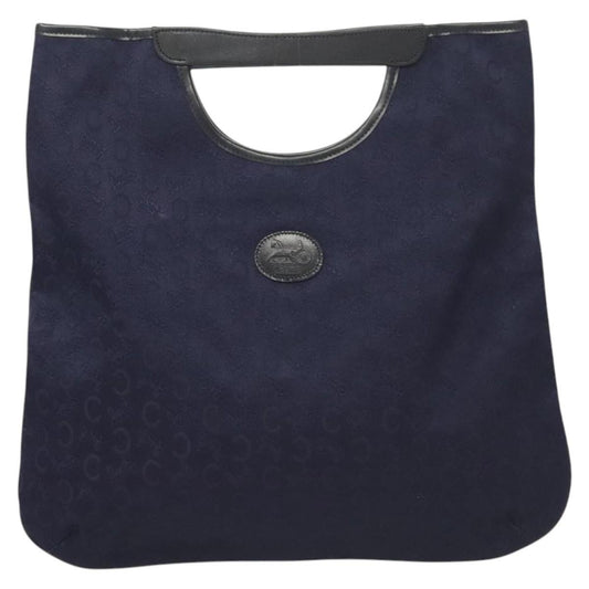 Celine C Sulky Handbag Canvas, NAVY, CANVAS, Handbag