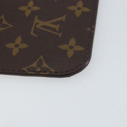 Louis Vuitton Neverfull Pochette Monogram Canvas, BROWN, CANVAS, Clutche & pouche