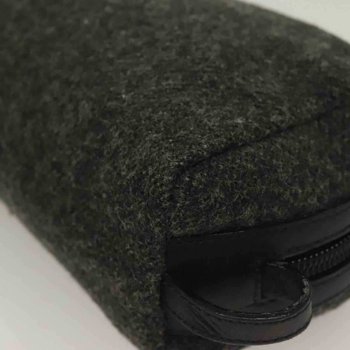Prada Pochette Wool, BLACK, WOOL, Clutche & pouche